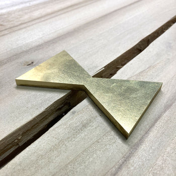 Metal Bowtie Wood Slab Inlay - Large
