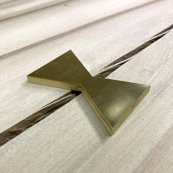 Metal Bowtie Wood Slab Inlay - Medium