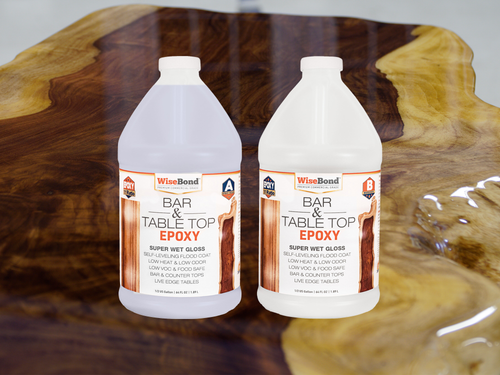 DeckWise WiseBond Table&Bar Top Epoxy Resin 1-GL Kit Water Clear Epoxy  Adhesive in the Epoxy Adhesives department at