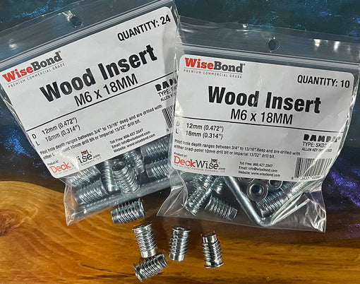 Wood Insert - RAMPA M6 12 X 18mm